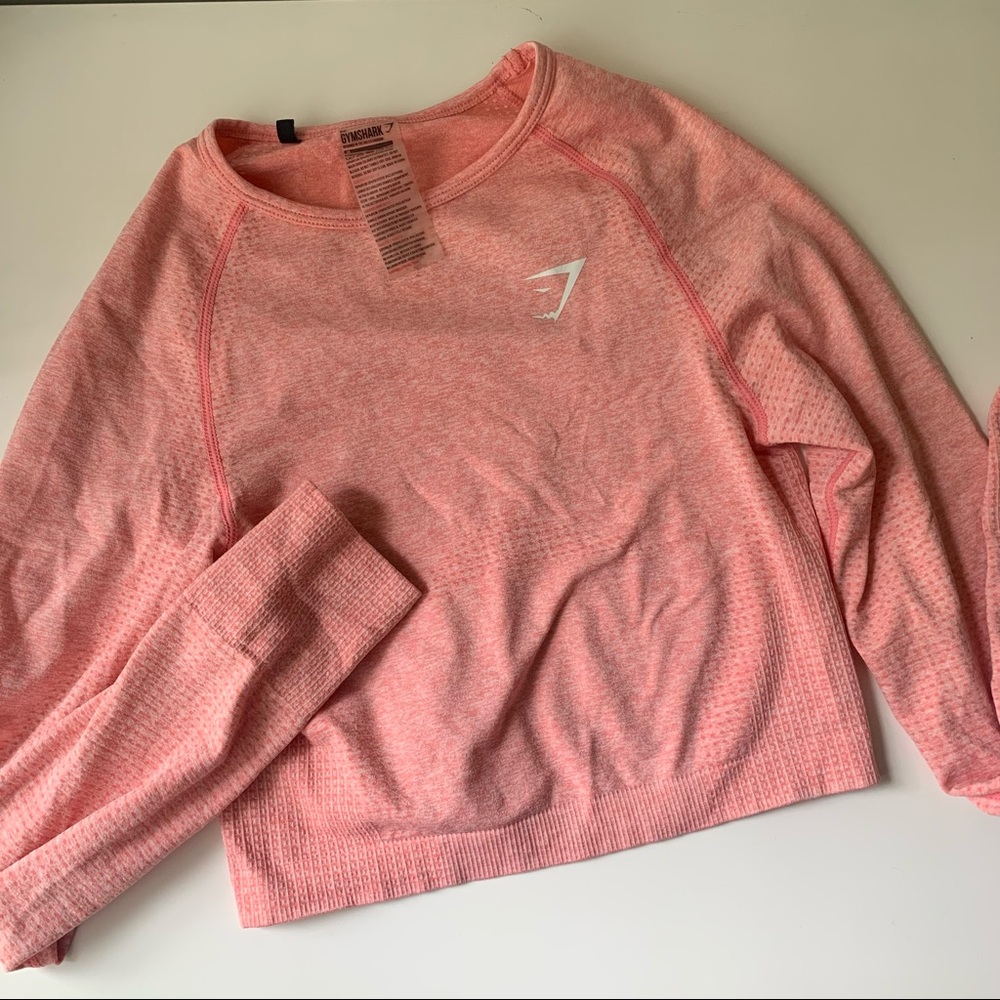 Gymshark Long Sleeve Crop Top Coral